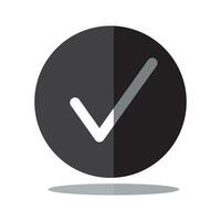 tick icon on a white background. Flat design style. EPS 10 vector. vector