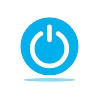 on off button icon, white background. Flat design style. vector EPS 10.