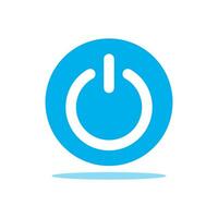 on off button icon, white background. Flat design style. vector EPS 10.