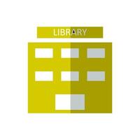 library icon, white background. Flat design style. vector EPS 10.