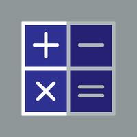 calculator icon on gray background. Flat design style. EPS 10 vector. vector