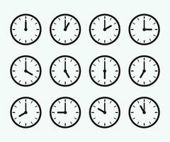 Set of clock icon. Clock icon in flat style vector