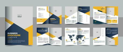 Creative business brochure template design layout, Multipurpose brochure template with cover, back and inside pages. minimal business brochure template design vector