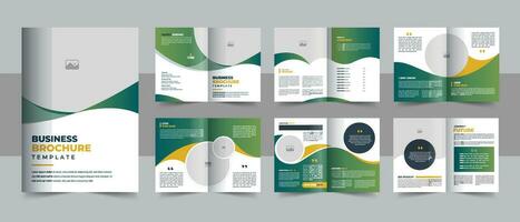 creativo negocio folleto modelo diseño disposición, de múltiples fines folleto modelo con cubrir, espalda y dentro paginas mínimo negocio folleto modelo diseño vector
