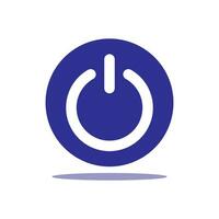 on off button icon, white background. Flat design style. vector EPS 10.