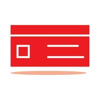 crédito tarjeta icono, blanco antecedentes. plano diseño estilo. vector eps 10