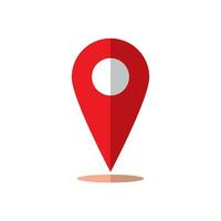 Map pointer icon, simple GPS location symbol on white background. Flat design style. EPS 10 vector. vector