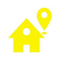 home location icon, white background. Flat design style. vector EPS 10.