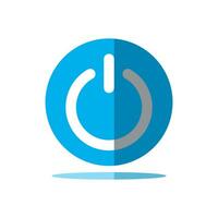 on off button icon, white background. Flat design style. vector EPS 10.