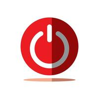 on off button icon, white background. Flat design style. vector EPS 10.