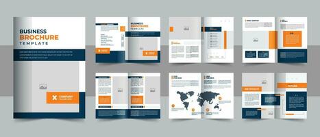 Business brochure template design layout, Multipurpose brochure template with cover, back and inside pages. minimal business brochure template design vector