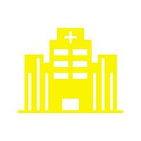 hospital icon, white background. Flat design style. vector EPS 10.