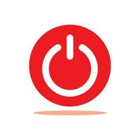 on off button icon, white background. Flat design style. vector EPS 10.