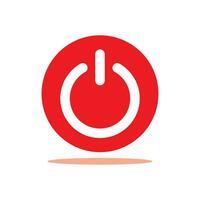 on off button icon, white background. Flat design style. vector EPS 10.