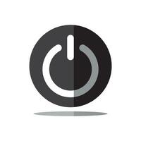 on off button icon, white background. Flat design style. vector EPS 10.