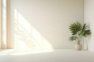 Luxury white clean interior room photo