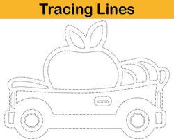 hand drawn tracing worksheets for kids pencontrol and handwriting practice vector