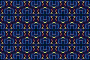 Seamless abstract ethnic traditional pattern background. High quality blue background for textile or poster vector