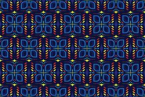 Seamless abstract ethnic traditional pattern background. High quality blue background for textile or poster vector