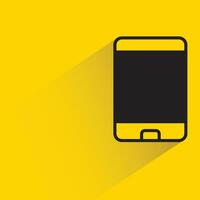 smartphone on yellow background vector