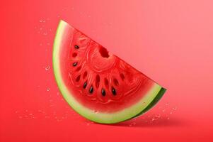 Slice of freshly watermelon photo