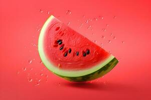 Slice of freshly watermelon photo