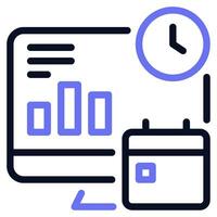 Real-time Analytic Icon Illustration vector