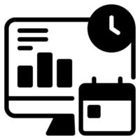 Real-time Analytic Icon Illustration vector