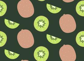 Seamless pattern with kiwi. vector