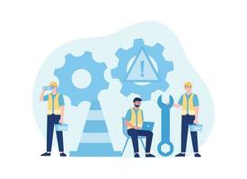 technical repair concept flat illustration vector