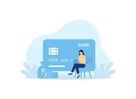 Online banking platform concept flat illustration vector