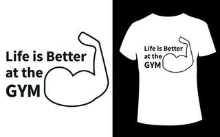 Life is better at the gym with gym vector