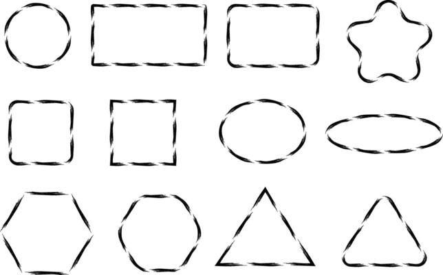 Border set line. Geometric border line. geometric frame. Line Border