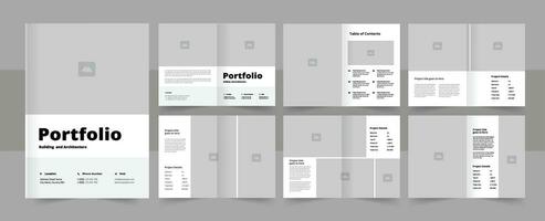 Architecture Portfolio Layout Template vector