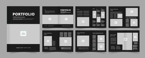 diseño de portafolio de arquitectura vector