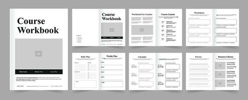 Course Workbook Template Design vector