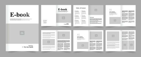 eBook Template and eBook Layout Design vector