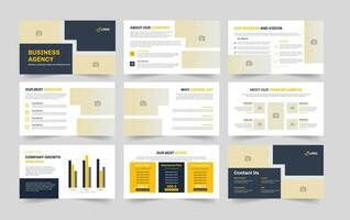 Business Presentation Slide Design vector