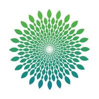 Abstract circular image of green color vector