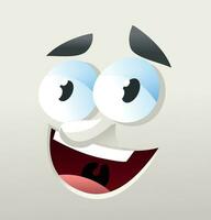 Funny and cute face with a smile vector