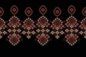 Ethnic Ikat fabric pattern geometric style.African Ikat embroidery Ethnic oriental pattern black background. Abstract,vector,illustration.Texture,clothing,frame,decoration,carpet,motif. vector