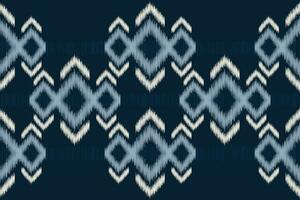 Ethnic Ikat fabric pattern geometric style.African Ikat embroidery Ethnic oriental pattern blue background. Abstract,vector,illustration.Texture,clothing,frame,decoration,carpet,motif. vector