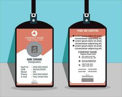 Business Or Office ID Card Design With A Mockup vector