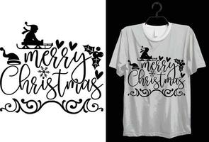 Merry Christmas T shirt Design. Funny Gift Item Merry Christmas T-shirt Design For Christmas Lovers. vector