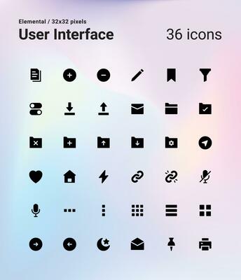 Solid User Interface Icon Pack