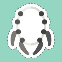 Sticker line cut Claw. related to American Indigenous symbol. simple design editable. simple illustration vector