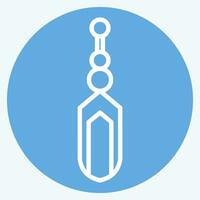 Icon Primitive Feather. related to American Indigenous symbol. blue eyes style. simple design editable. simple illustration vector