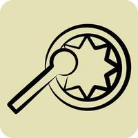 Icon Primitive Drum. related to American Indigenous symbol. hand drawn style. simple design editable. simple illustration vector