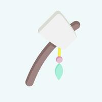 Icon Primitive Axe. related to American Indigenous symbol. flat style. simple design editable. simple illustration vector