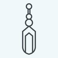 Icon Primitive Feather. related to American Indigenous symbol. line style. simple design editable. simple illustration vector